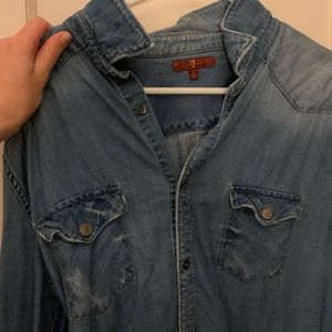 7 for all mankind denim shirt jacket
